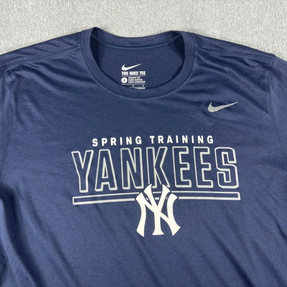 Nike New York Yankees Dri-FIT T-Shirt Gray Authentic MLB L Spring Training